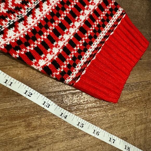 Lane Bryant Womens Red Black and White Striped Cowl Neck Pullover Sweater 26/28 - Picture 6 of 8